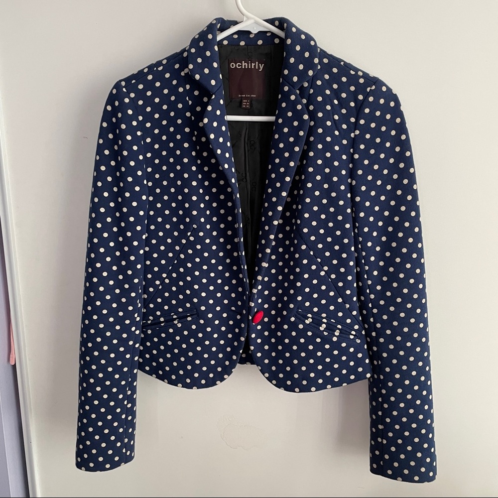 vintage ochirly polka dots blazer